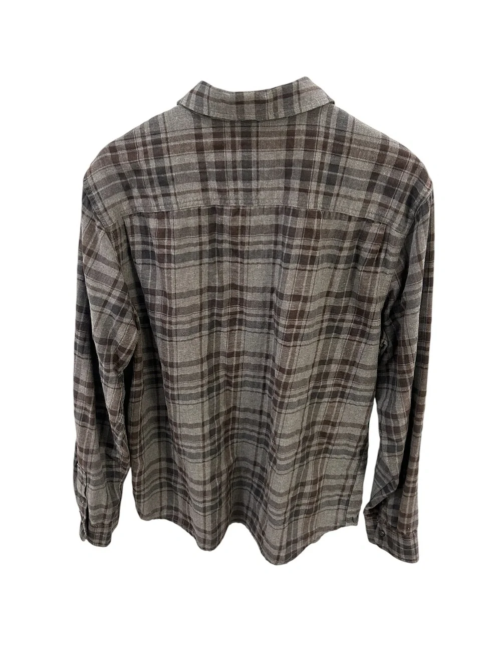 prAna Men's Plaid Flannel Button-Down Shirt – Size Large